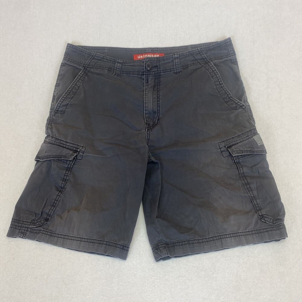 Union Bay Faded Navy Blue Cargo Pocket Shorts 34